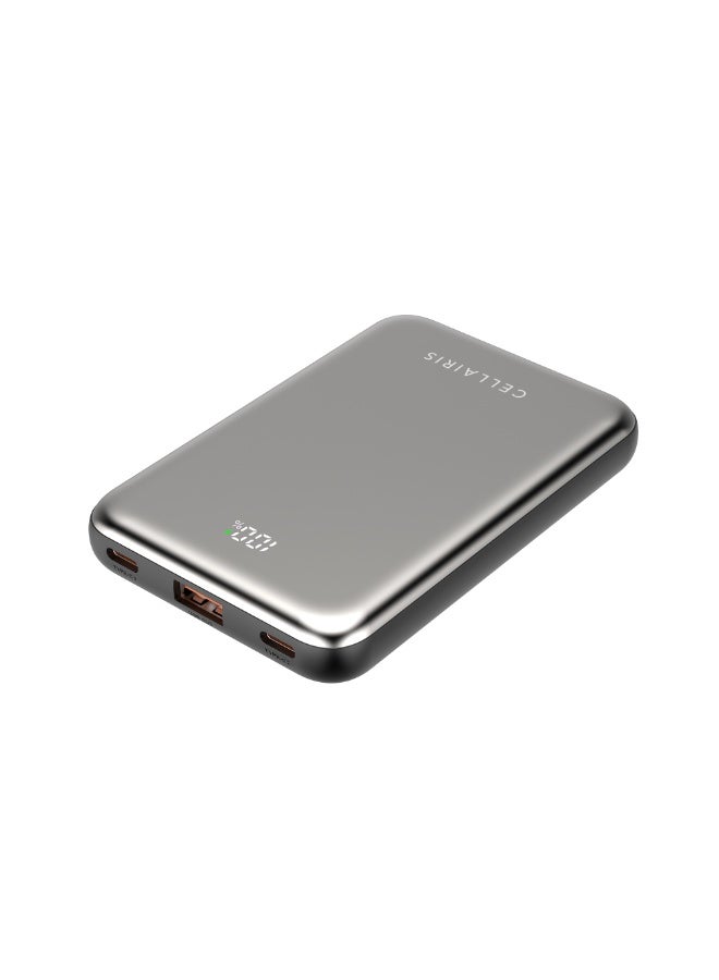 Cellairis Power Lux Mini 10000mAh Power Bank, 20W PD Fast Charging, Dual Type-C Ports, Digital Battery Display - Image 1